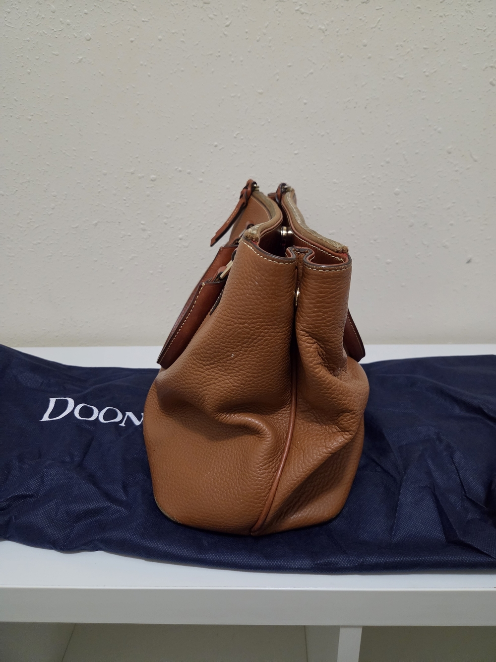 Dooney & Bourke Willa Satchel in Pebble Leather Natural - Picture 2 of 8